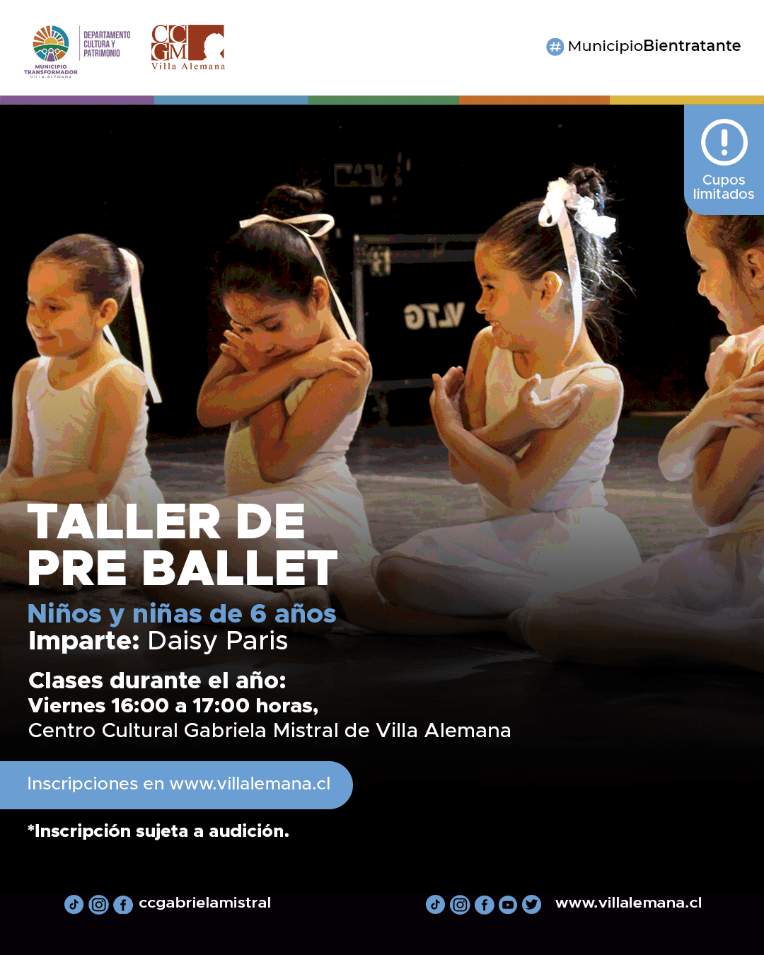 Taller Pre ballet, niños y niñas de 6 años