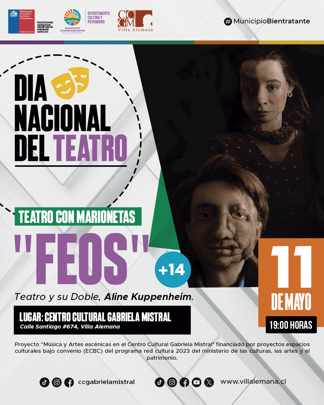 Día Nacional del Teatro: Obra con Marionetas «Feos»